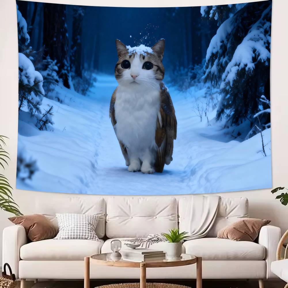 Big Kawaii CAT Tapestry bedroom dormitory anime wall hanging girl atmosphere home decoration