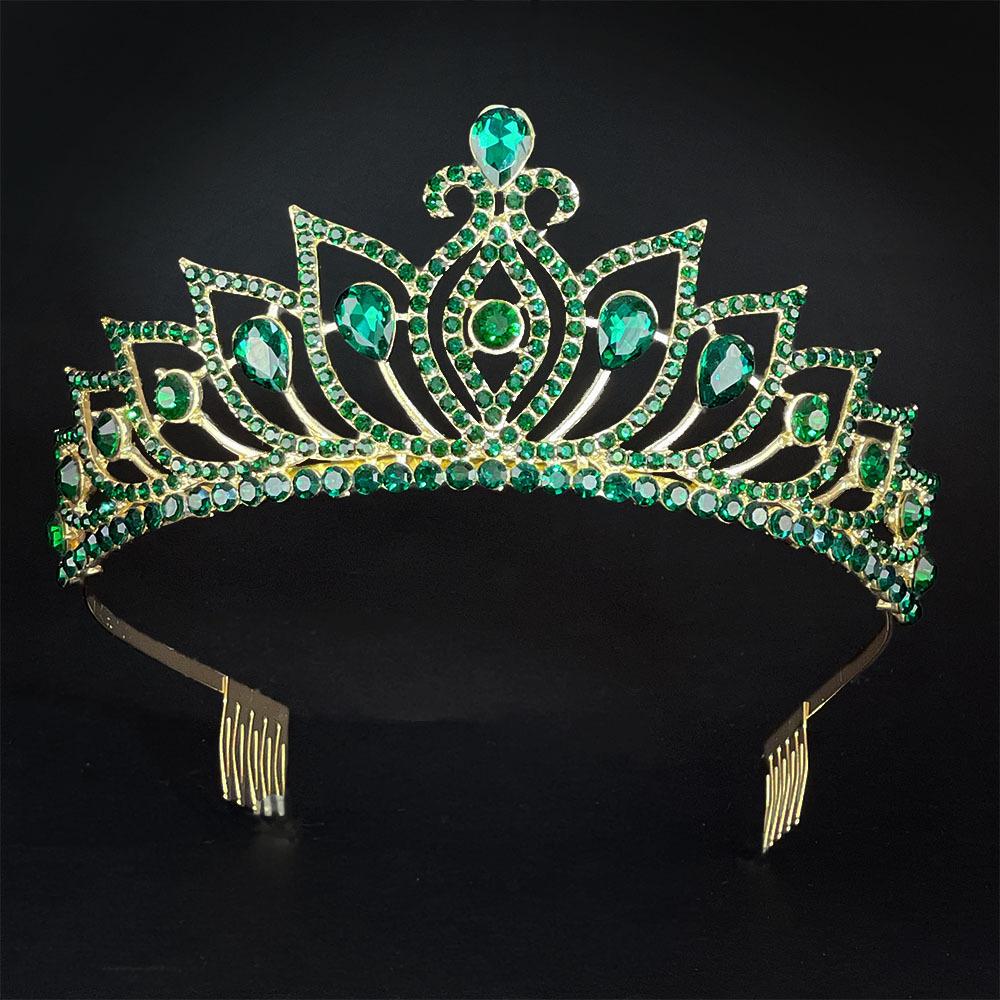 Rhinestone Wedding Tiara Crystal Bridal Comb Crown for Bride Prom Queen Cake Topper Decor Girls Princess Party Hair Zircon Gift