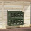 VidaXL Chicken Nesting Box with 8 Compartments Olive Green Metal, Nesting Box for Laying Hens, Egg Box for Chickens, Nesting Box 864349