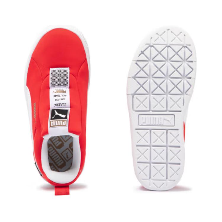 Puma Retro Comfortable Low-Top Kids Skate Shoes Kids Sneakers Red White 401140-02