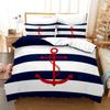 3D Anchor Bedding Set Luxury Quilt and Pillow Case 2/3pcs AU180 * 210 Single/Double Bed Holiday Gift Soft Home Textile