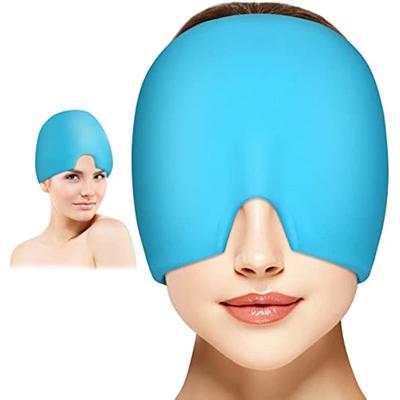 Шапка 180 ° Рельефная гелевая крышка Многоразовая и гарнитура Рельефная шапка для гарнитуры Для помощи (синий)