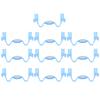 10pcs M Shape Cheek Retractor Dental Mouth Opener Orthodontic Mouth Prop Opener (Blue)