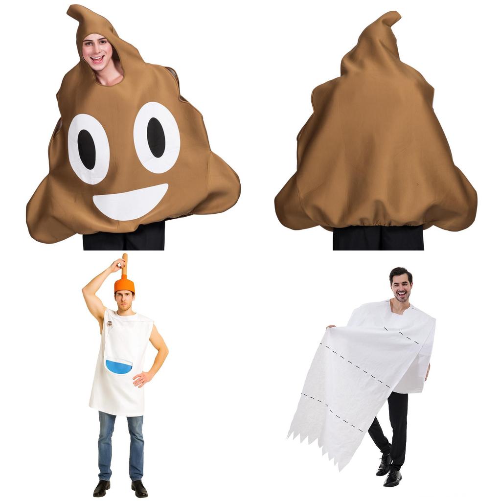 Cosplay Costume For Women With Funny Poop Emoji Design For Halloween Parties