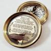 Антикварный латунный компас с выгравированным стихотворением Роберта Фроста – 6,35 см Винтажный навигационный компас с выгравированным стихотворением