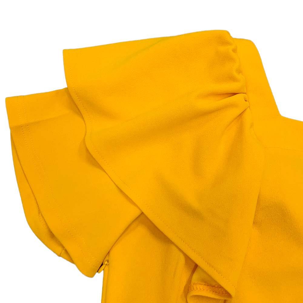 Женское летнее модное однотонное платье с рюшами и рукавами большого размера, женское элегантное цельное плиссированное тонкое платье