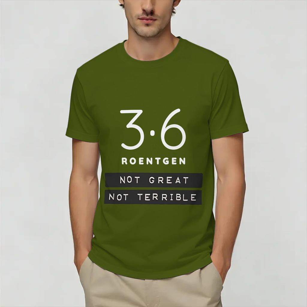 Chernobyl 36 Roentgen Unisexs T Shirts Funny Tees Short Sleeve Round Neck TShirts Cotton Graphic Printed Clothing