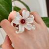 Серебряное геометрическое кольцо-лава с открытым дизайном: Универсальный, Модный, Унисекс Дизайн