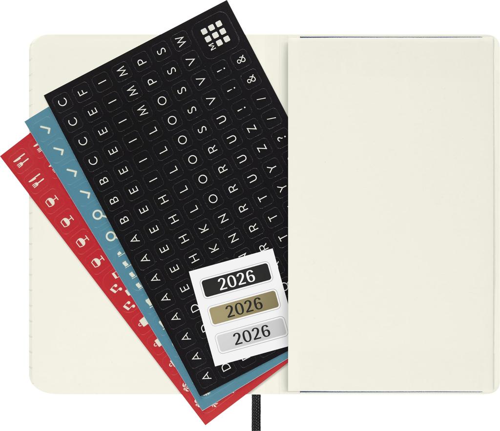 Moleskine 2026 January Monthly Pocket Size X Soft DSB12MN2Y26 Planner, Start, 12-Month Diary, (9cm 14cm), Cover, Black,