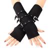 Y2K Personalized Buckle Punk Style Women's Fingerless Gloves Luo Hip Hop Style Stage Performance Street Dance Sleeves