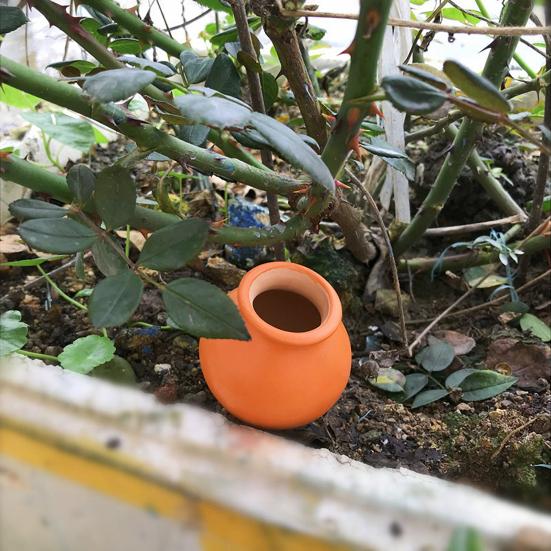 4 Pcs Watering Drippers Terracotta Self-Watering Plant Stakes Long Lasting Clay Watering Spikes Drip Irrigator for Indoor Outdoor Plants