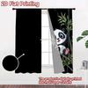2D flat printing 2pcs Curtain Party Curtains Cute Panda on Bamboo(1) Digital Printed Polyester Drapes Family Party Decoration