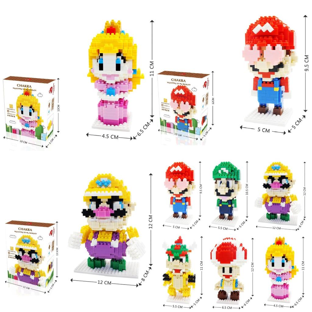 Пластиковая головоломка Super Mario Bros для детей, развивающий конструктор, подарок
