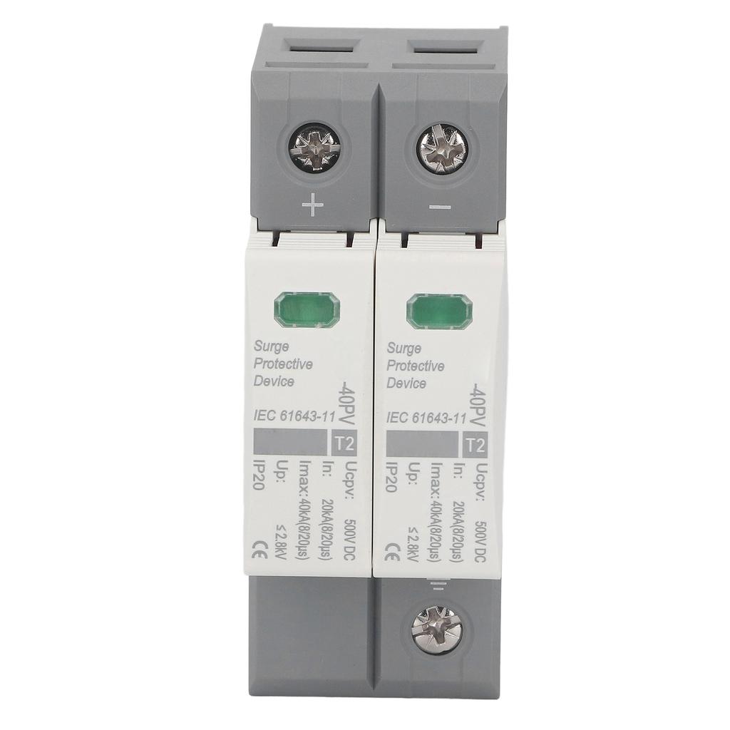 2P фотоэлектрический разрядник постоянного тока, устройство защиты от перенапряжения, автоматический выключатель защиты от молнии 500 В постоянного тока 20‑40 кА