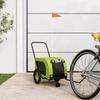Bicycle Trailer for Dogs Green and Black Oxford Fabric & Iron