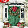 Полная площадь Алмазная вышивка Дверь Ремесленная Алмазная картина Зимний пейзаж Рождественские украшения для дома