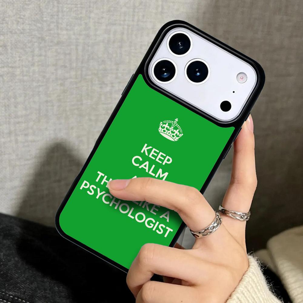 Чехол Case для iPhone 17 Air 16 Pro Max 15 Plus 11 13 Mini 14 12 Задняя крышка телефона Психолог Профессия Психология мягкий