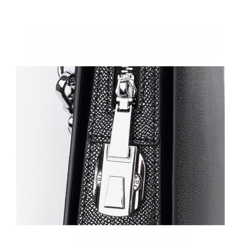 Men's Handbag Genuine Leather Code Lock Premium Touch Clutch Bag Men's Business Large Capacity Men's Clutch Bag