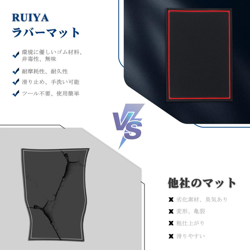 [RUIYA] Резиновый коврик для Daihatsu Mirais 2-го поколения LA350S/360S, Коврик для кармана двери Miraise, Коврик для консоли,