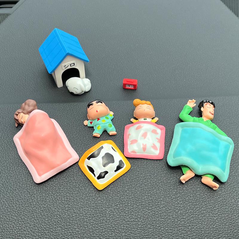 Nohara Family Sleep Squad Crayon Shin-chan Dashboard Ornaments
