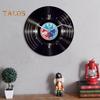 Vinyl Record Wall Clock High Accuracy Quiet Operation Battery Operated Music Room Decor Decoration Art Hanging Clock