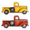 Винтажный полугрузовик фермерский дом украшения старый металлический пикап модель автомобиля настенные украшения домашний декор красный желтый X3UC