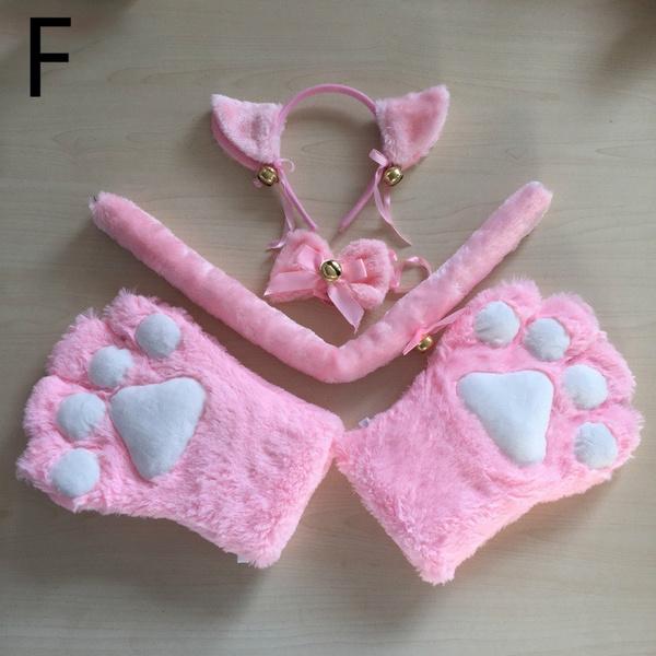 Новые перчатки с кошачьими лапами для девочек, варежки для косплея, медведи, плюшевые, Лолита, мультяшные пушистые животные, толстое аниме