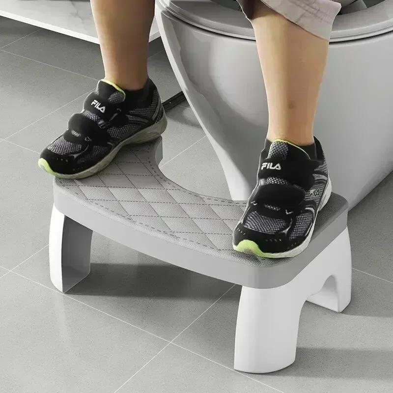 Toilet Stool Home Bathroom Hair Non-slip Foot Stool Office Plastic Foot Stool Child Pregnant Woman Stool Artifact Amagi