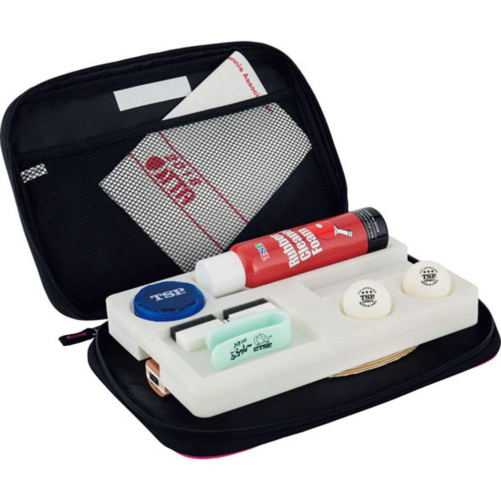 TSP Table Tennis Racket Case Grandeur Case with Small Item Compartment Black x Blue 040508