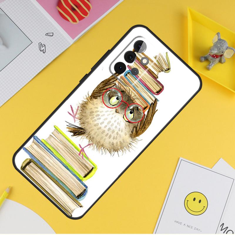 Cute Owl Cartoon Phone Case For Samsung Galaxy A53 A33 A13 A12 A32 A52 A14 A34 A54 A15 A25 A35 A55 A71 A51