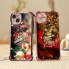 Чехлы для телефонов Ae115 Merry Christmas Happy New Year из гальванизированного ТПУ для Samsung A54 A12 A14 S23 S24 Ultra A55 A15 S21 FE с четырьмя углами защиты