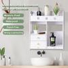 Bathroom Cabinet Wall Mounted Toilet Furniture Cabinet Wood-Plastic Cupboard Shelf Cosmetic Punching Free Cosmetics Storage Rack