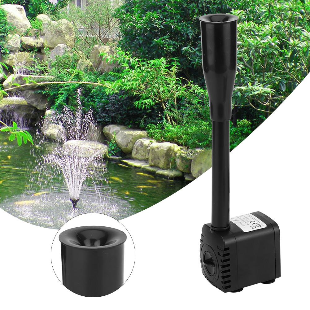 Plastic 3 in 1 600LCelsiusH 8W Aquarium Fish Submersible Pump for Water Garden Fountain Pond
