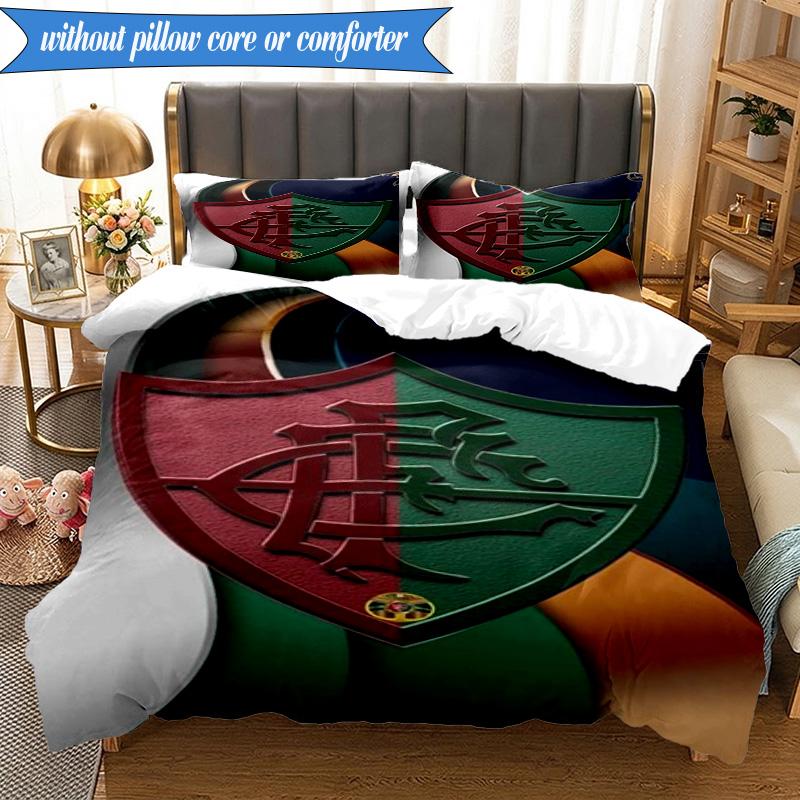 3PCS Champions Celebration Printed Soft Bedding Set,Including 1pc Duvet Cover And 2pcs Pillowcases Perfect for Bedroom, Dormitory, Fan gift
