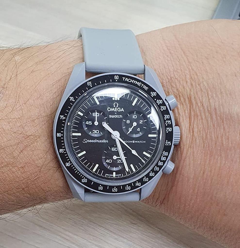 Ремешок для часов Ocdin 20 мм для Omega и Moon, легко заменяемый силиконовый ремешок для мужчин и женщин X, Swatch, Speedmaster, Swatch, (Луна)