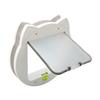 Pet Flap Door 4 Way Locking Noiseless Weather Resistant Cat Door for Bedroom Litter Box White