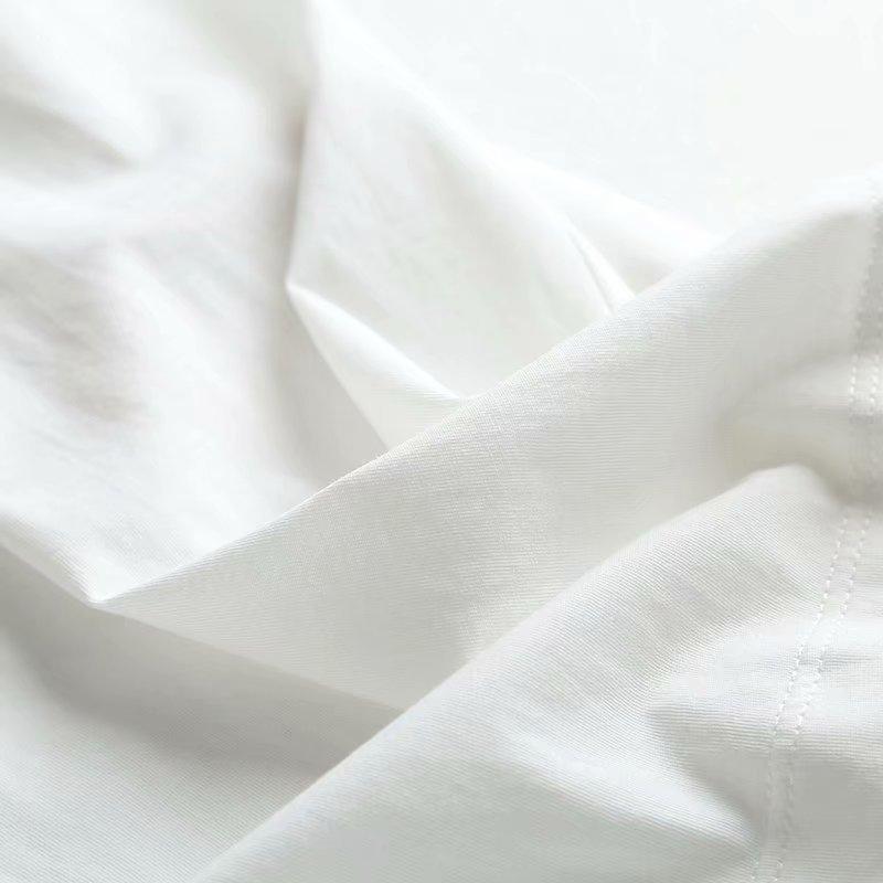 Футболка Уличная одежда Топ для женщин с принтом Белая хлопковая футболка с круглым вырезом с коротким рукавом Свободная