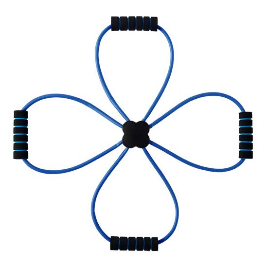 Эспандер для пилатеса с 4 петлями, расширитель груди, растяжка мышц, силовая тренировка, эластичная лента, домашний тренажерный зал, оборудование для тренировок всего тела