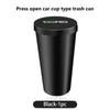 AAFO1 Car Trash Can Mini Waterproof Storage Cup Holder Garbage Bin Lid Accessories For Skoda Octavia A5 A7 RS Fabia Superb Rapid Karoq
