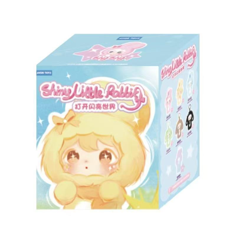 Shiny Little Rabbit, muñeco de peluche de vinilo, caja misteriosa, bolso, colgante,caja misteriosa, llavero esponjoso de regalo