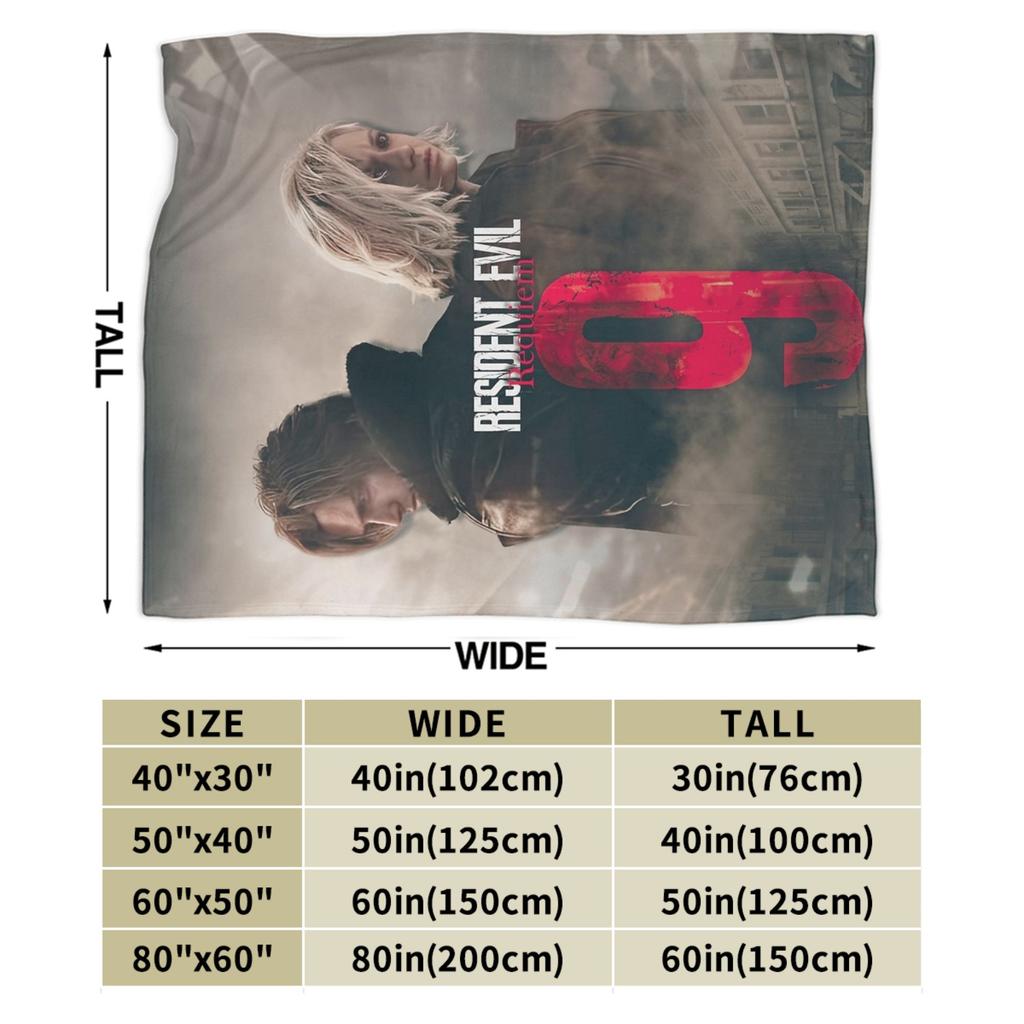Residents Evils 9 Requiem Accessories Fashion Blanket Super Soft Warm Throw Fashion Blankets for Bed es Multiple Sizes Bedspread
