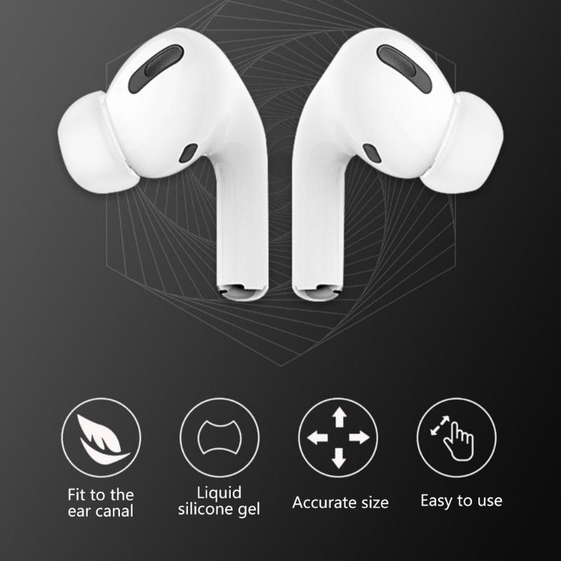 Silicone Ear Tips Replacement Part for 1/2 Gen Earbuds Comfortable Fit Noise Isolating Multiple Size