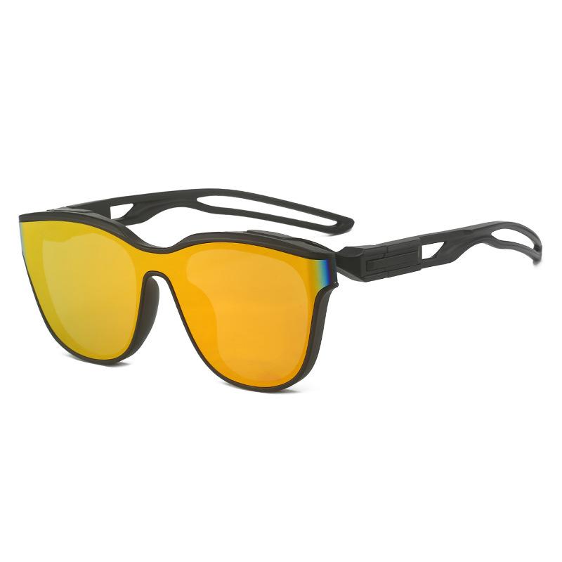New retro sports eye protection, cycling windproof goggles, hollow mirror legs, curved sunglasses