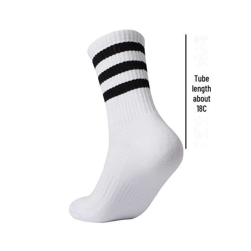 Мужские высокие спортивные носки из хлопка с влагоотводящим эффектом, противоскользящим и амортизирующим дизайном