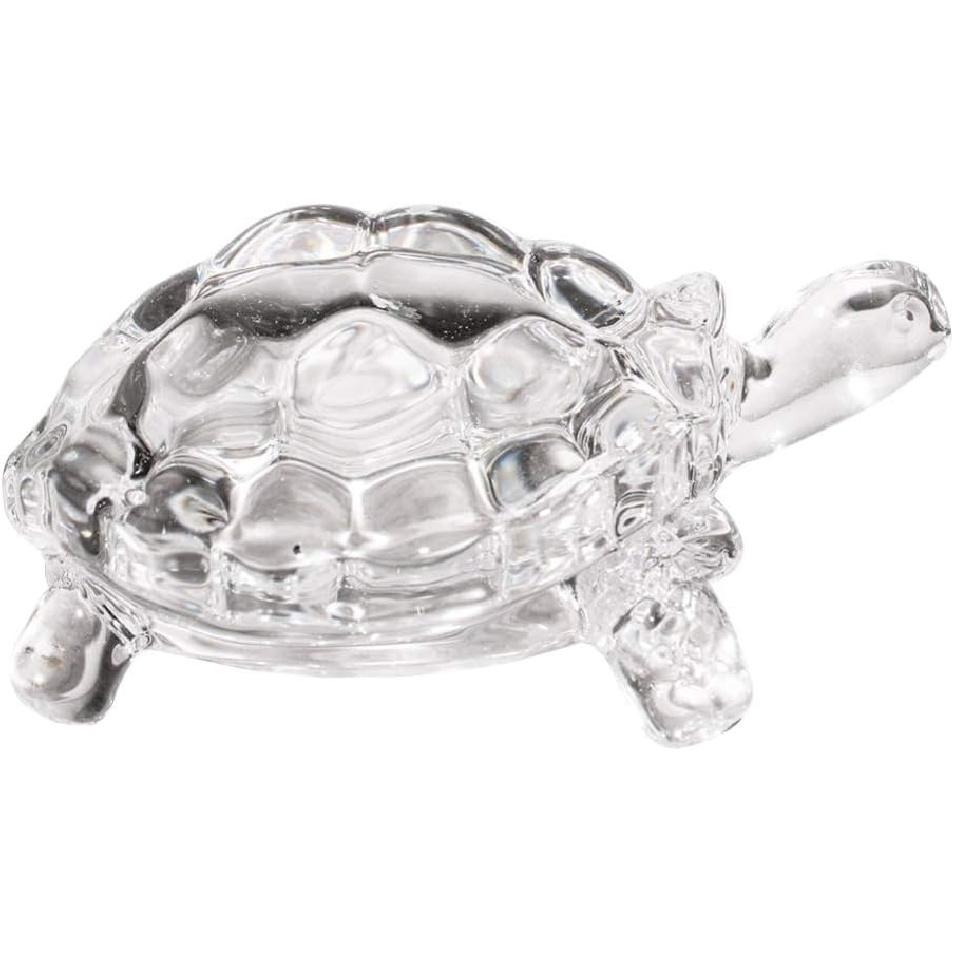 WINOMO Crystal Turtle Feng Shui Statue - Clear Crystal Turtle for Aquarium, Peace, Prosperity and Positive Energy Decoration