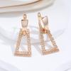 Kinel Geometric Triangle Dangle Earrings For Women Rose Gold Color Vintage Earring