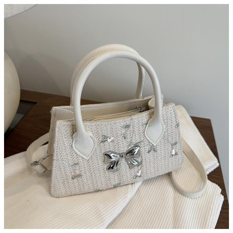 Новая летняя женская плетеная сумка трендовая сумка через плечо с одним плечевым ремнем пасторальная соломенная плетеная пляжная сумка