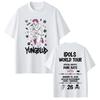 Унисекс Женские Готические Панк Футболки Певец Yungblud IDOLS Тур 2026 Графические Футболки с Коротким Рукавом Свободные Хип-Хоп Хлопковые Футболки Топы