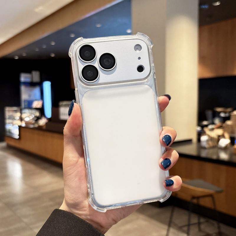 Роскошный Прозрачный Бронированный Чехол 2-в-1 с Защитой Камеры Для iPhone 17 16 15 14 13 Pro Max Ударопрочный Каркас Съемный Уголок