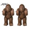 Festive Halloween Party Supplies Mini Monkey Figurine, Funny Resin Frog Statue with Middle Finger Gesture, Sarcastic Fun Surprises Humorous